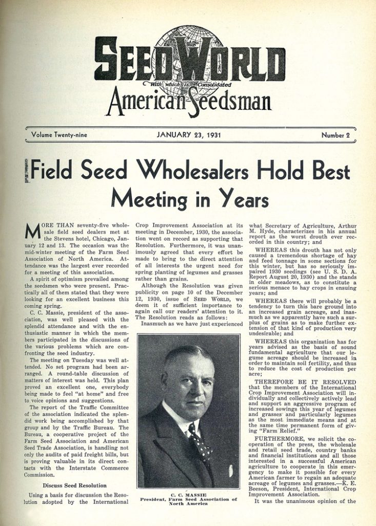 Seed World, January 23, 1931. Volumne 29, Number 2
