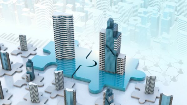 puzzle pieces representing merger of companies