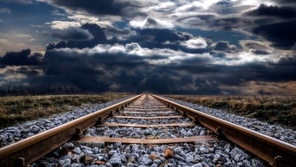 railroad, railway, train track