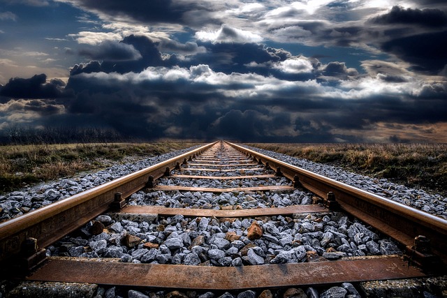 railroad, railway, train track