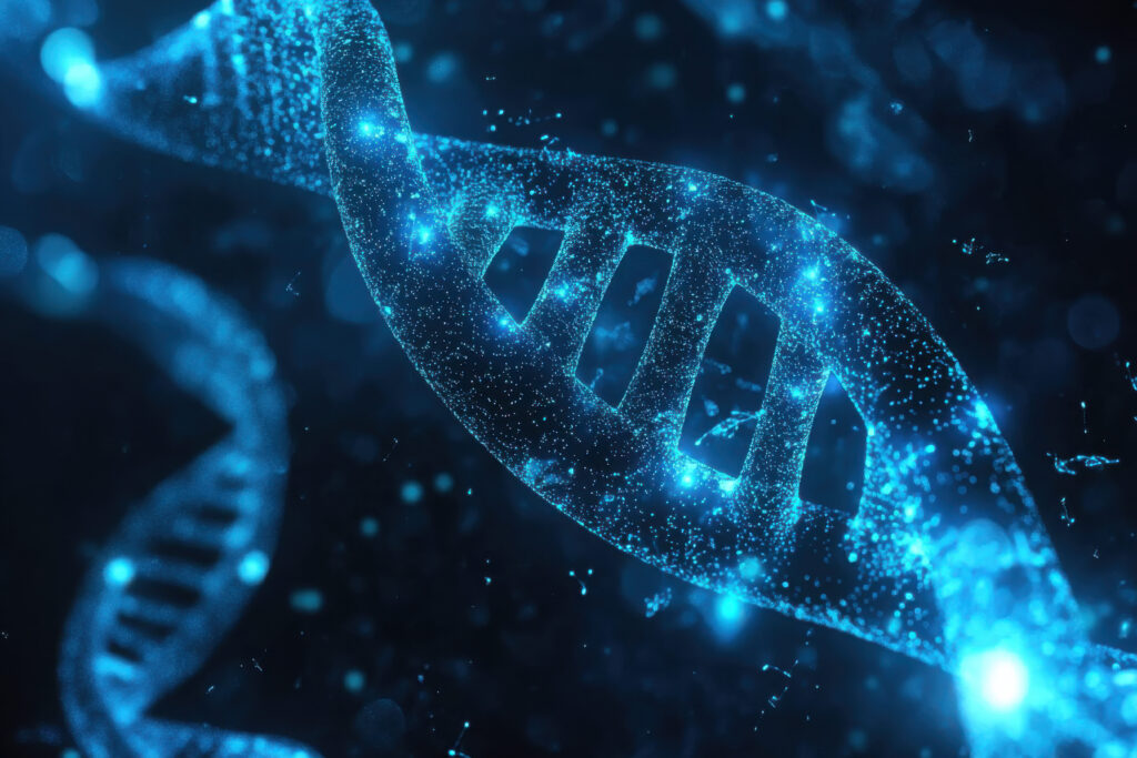 CRISPR gene-editing lab curing genetic disorders with DNA sequences