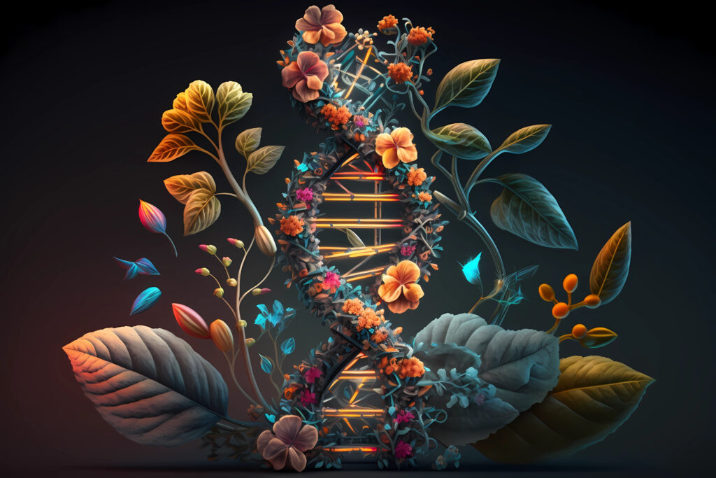 Abstract concept of genetic engineering