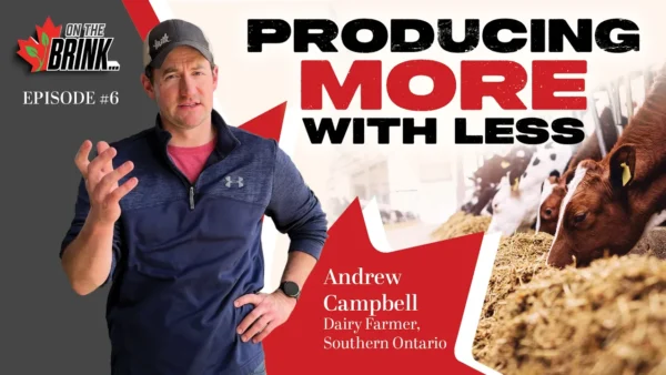 Dairy farmer Andrew Campbell of Middlesex County Ontario discusses producing more with less through Canadian plant breeding research