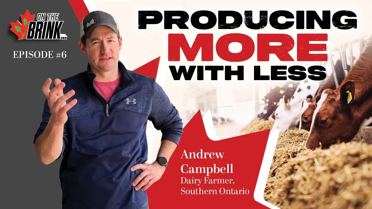 Dairy farmer Andrew Campbell of Middlesex County Ontario discusses producing more with less through Canadian plant breeding research