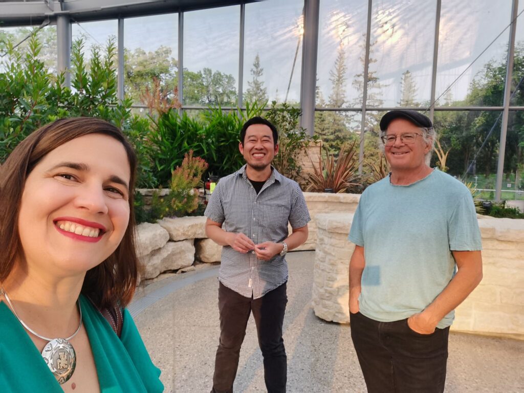 Dean Spaner (right) with students and colleagues Enid Perez-Lara and Hiroshi Kubota.