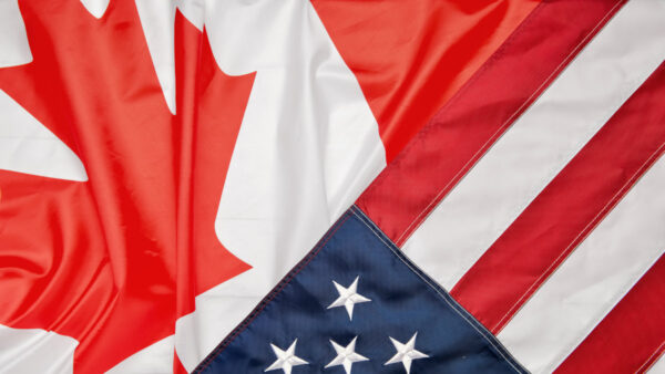 Flags of Canada and USA