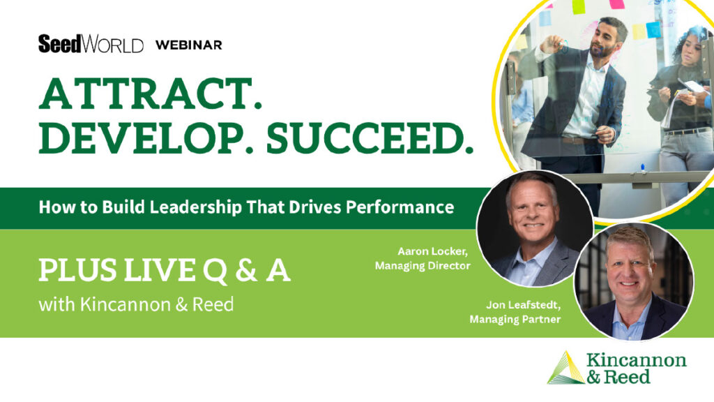 Executive leadership strategy webinar featuring Stephanie Liska, Aaron Locker, Shawn Brook and Jon Leafstedt discussing leadership development and succession planning.