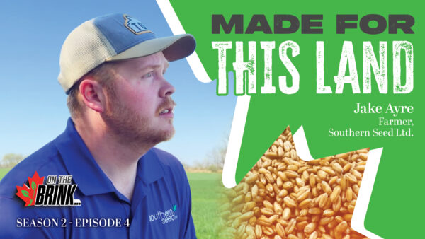 Manitoba seed grower Jake Ayre making the case for Canadian plant breeding investment.