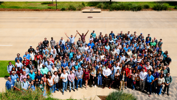 Attendees of the 2026 National Association of Plant Breeders annual meeting gather for a group photo at Texas A&M University.
