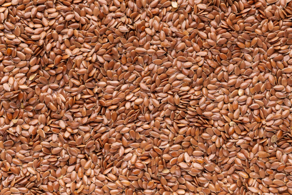 A closeup of flax