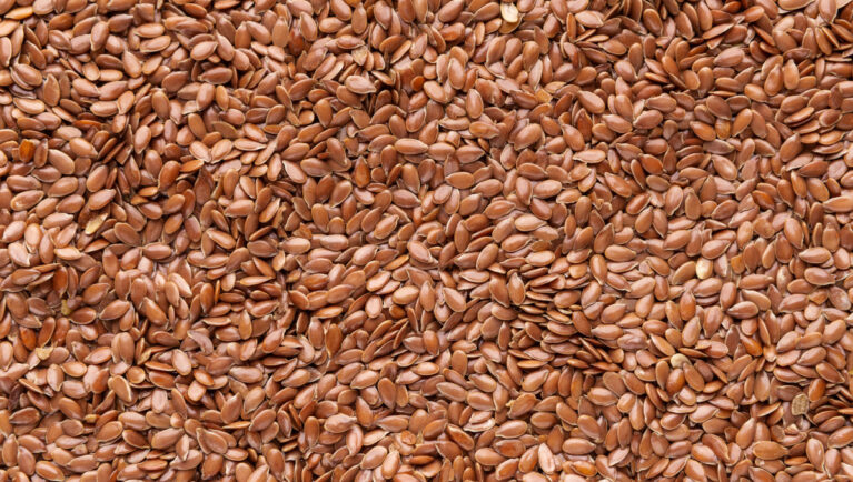 A closeup of flax